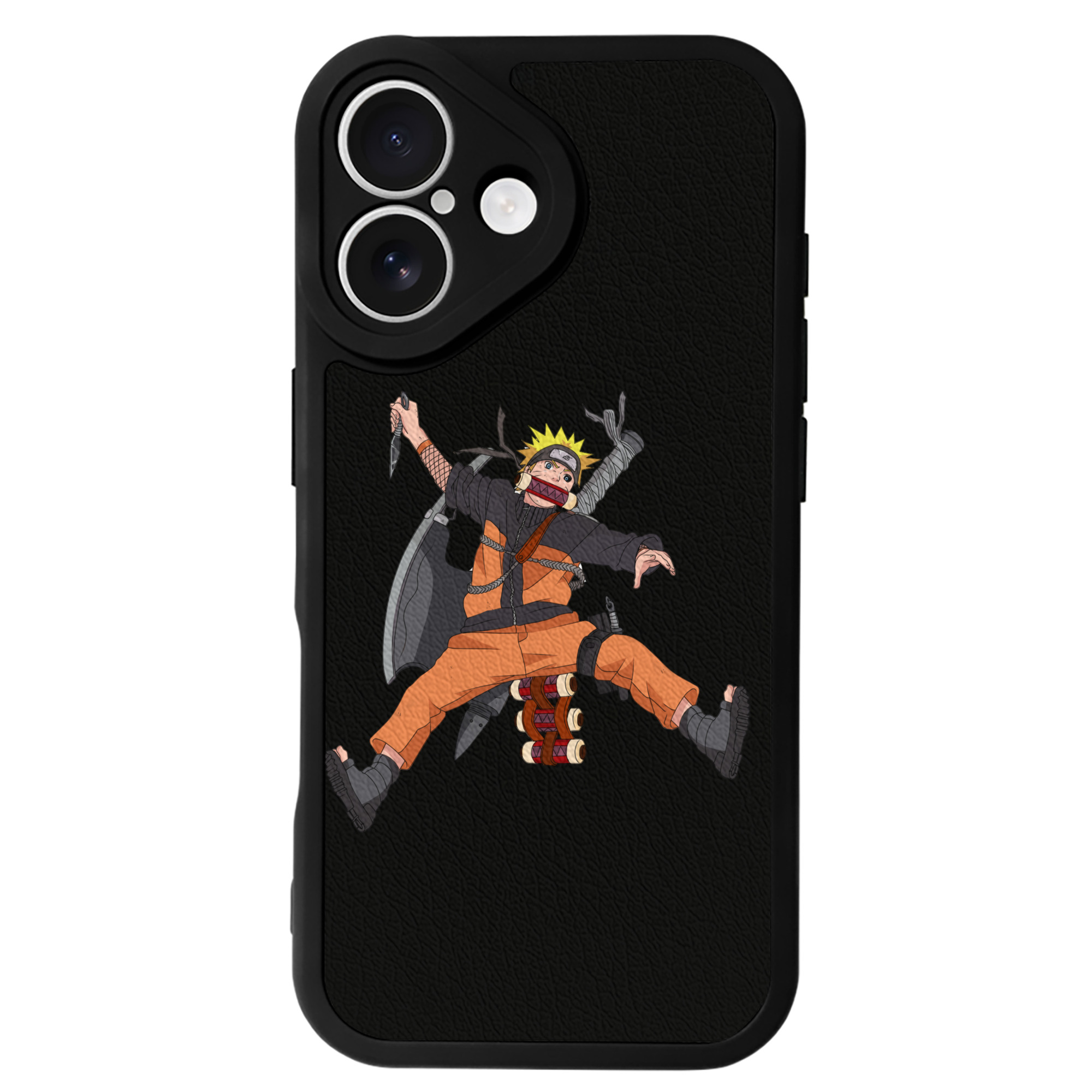 （画像用） NARUTO -ナルト- うずまき ナルト Uzumaki Naruto 【iPhone 16シリーズ対応】シリコンスマホケース（レザー調） 材質：シリコン